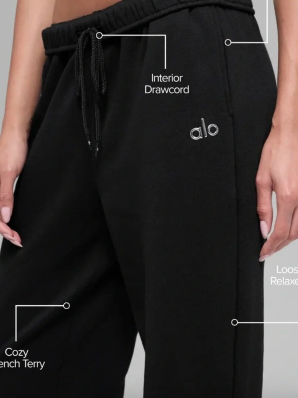 ALO Accolade Black Sweatpant (No Size Tag Waist 32”) Inseam 29” - Picture 7 of 7